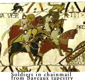 Soldiers in Chainmail from Bayeaux Tapestry