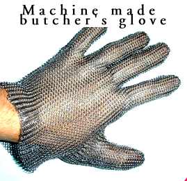 machine made butcher's glove